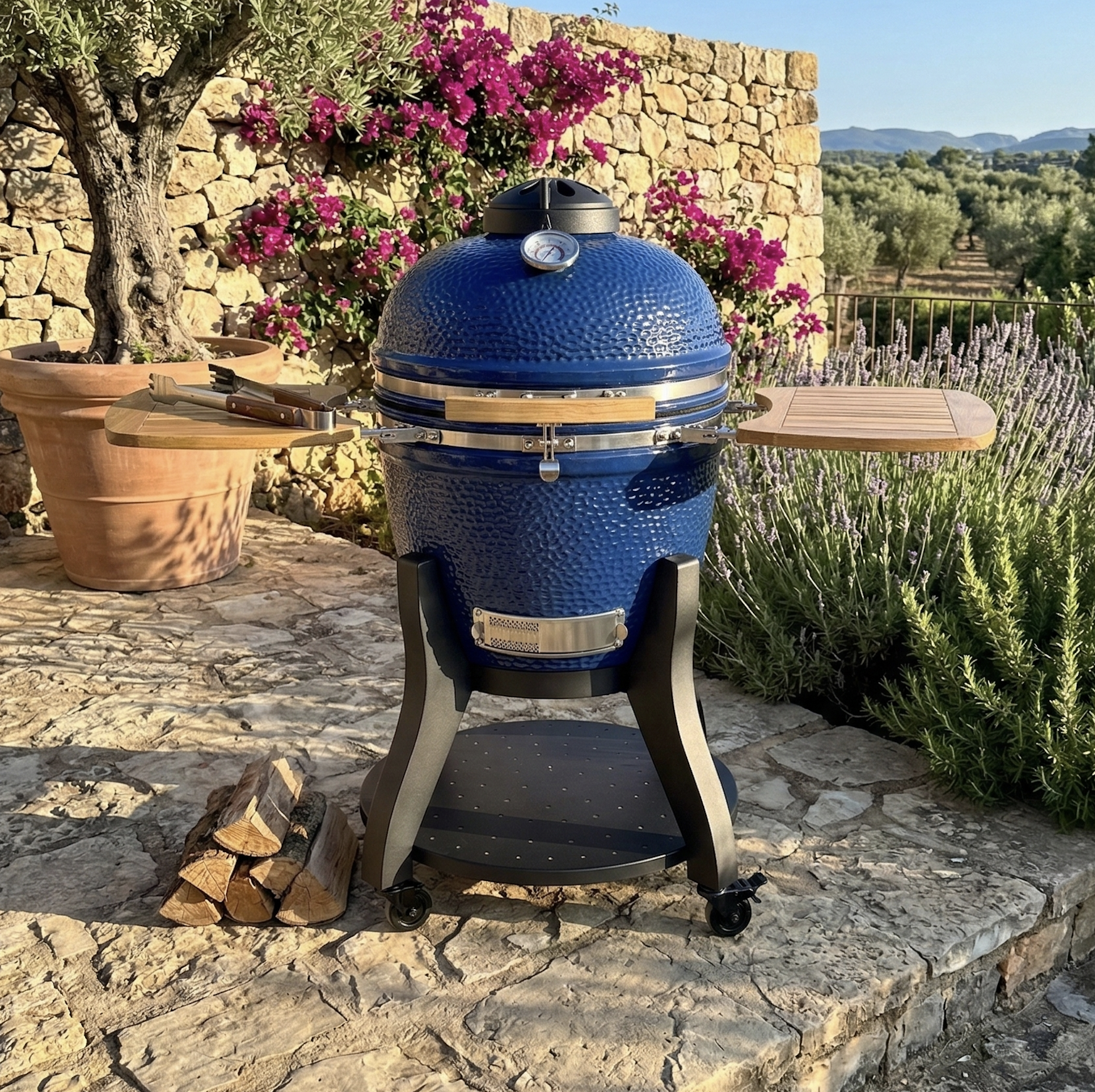 kamado bleu en provence
